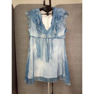 NWT Boutique Blue Ruffle Mini Dress Size Medium